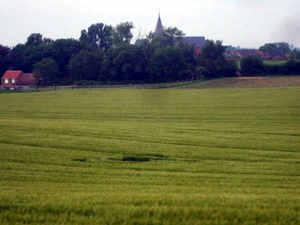 Lamine, nr Remicourt, Belgium crop circle, aerial photo 2