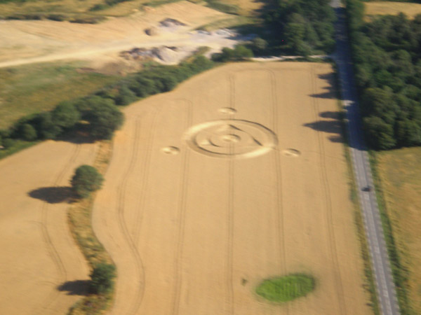 Vigen, nr Limoges, France crop circle, aerial photo 2