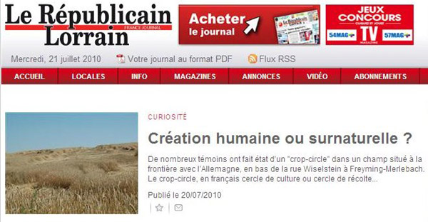 Freyming-Merlebach, Lorraine, France crop circle, aerial photo 2