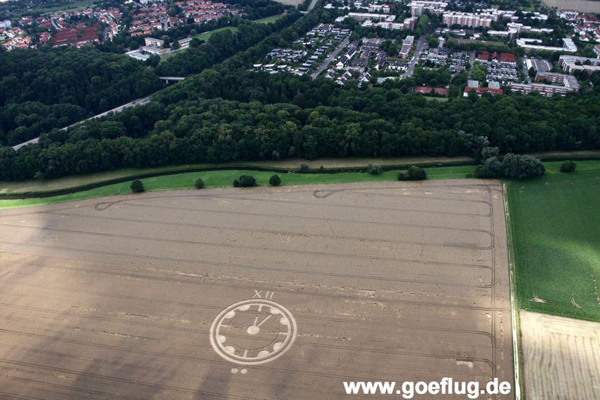 Goettingen, Niedersachsen (Lower Saxony), Germany crop circle, aerial photo 4