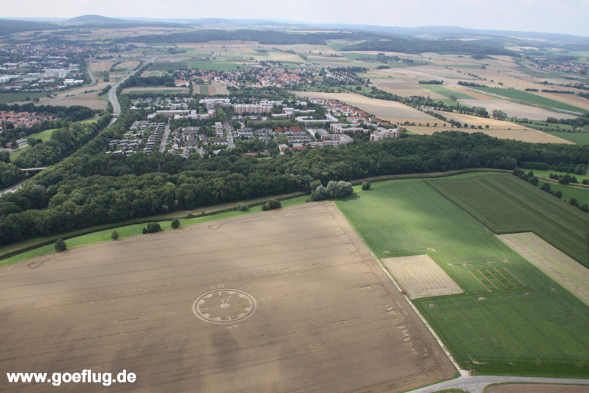 Goettingen, Niedersachsen (Lower Saxony), Germany crop circle, aerial photo 6
