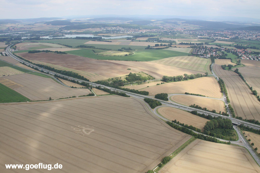 Hoeckelheim, Niedersachsen (Lower Saxony), Germany crop circle, aerial photo 3