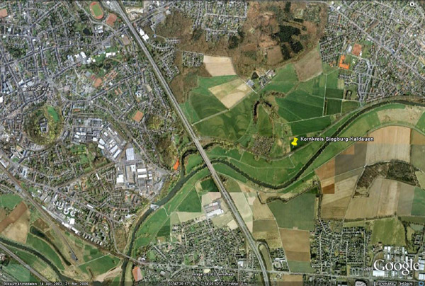 Siegburg Kaldauen, North Rhine-Westphalia, Germany crop circle, aerial photo 22