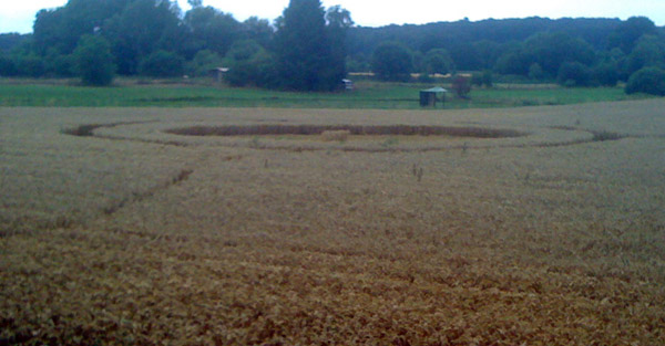 Siegburg Kaldauen, North Rhine-Westphalia, Germany crop circle, aerial photo 6