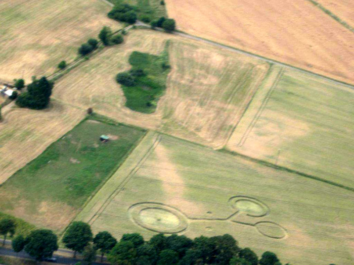 Siegburg Kaldauen, North Rhine-Westphalia, Germany crop circle, aerial photo 2