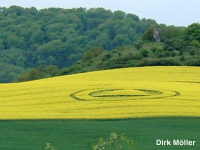 Zierenberg, Hessen (Hessia), Germany crop circle, aerial photo 2