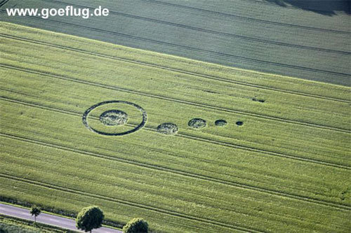 Meensen, Niedersachsen (Lower Saxony), Germany crop circle, aerial photo 3