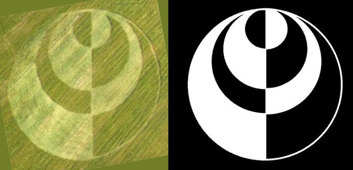 Granarolo Faenza (RA), Italy crop circle, aerial photo 3