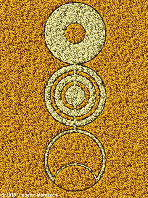 Rho, nr Milan, Italy crop circle, aerial photo 4