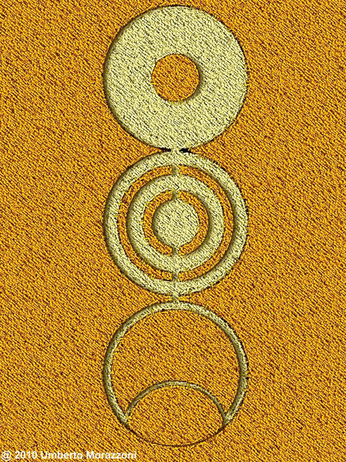 Rho, nr Milan, Italy crop circle, aerial photo 5