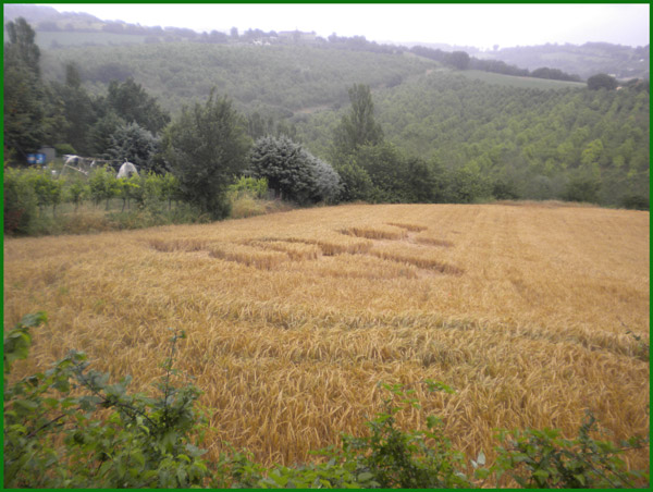 Umbertide (Perugia), Italy crop circle, aerial photo 2