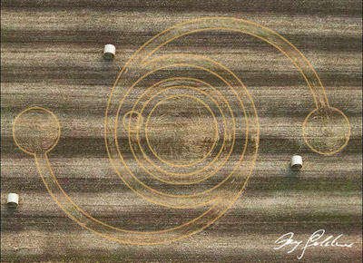 Speyer, Bergamo, Italy crop circle, aerial photo 2
