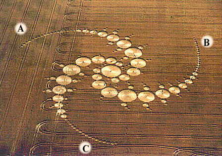 Basiano, nr Milan, Italy crop circle, aerial photo 3