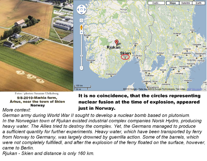 Mæhla Farm, nr Skien, Norway crop circle, aerial photo 16