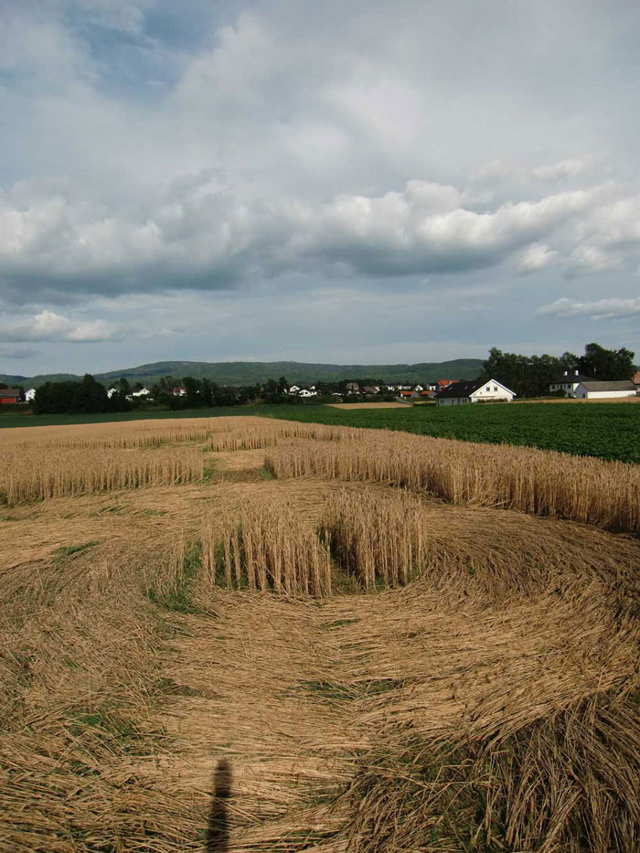 Mæhla Farm, nr Skien, Norway crop circle, aerial photo 4