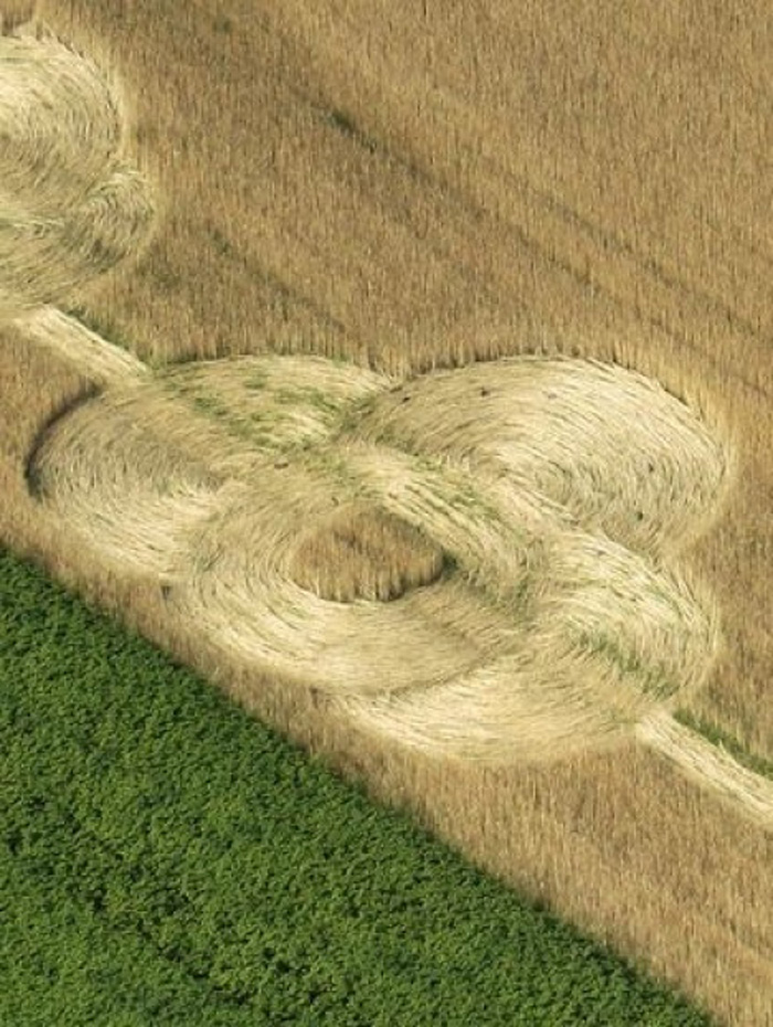 Mæhla Farm, nr Skien, Norway crop circle, aerial photo 3