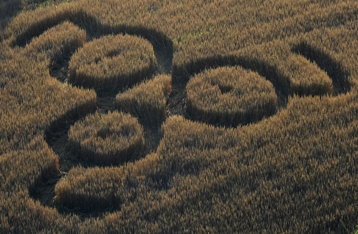 Fjerdingby, Rælingen, Norway crop circle, aerial photo 3