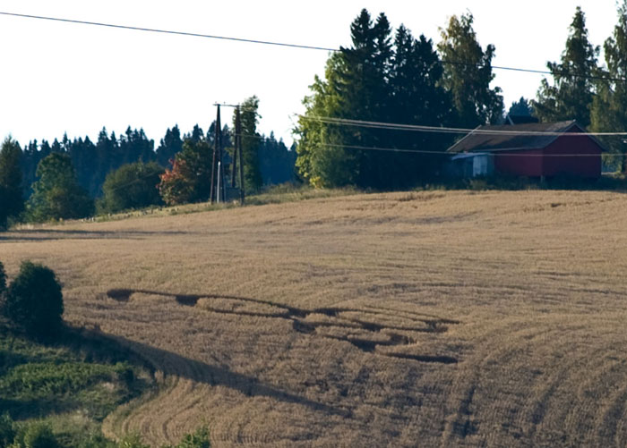 Fjerdingby, Rælingen, Norway crop circle, aerial photo 2