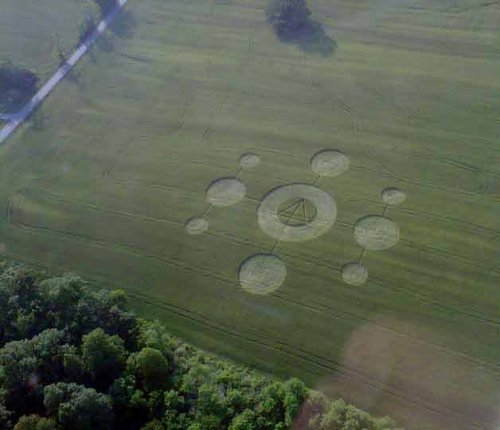 Madisonville, Tennessee, USA crop circle, aerial photo 5