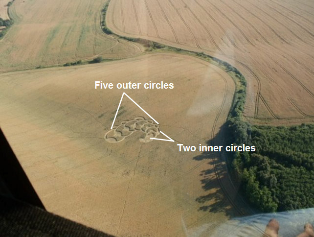 Oberschleissheim, Bayern (Bavaria), Germany crop circle, aerial photo 9
