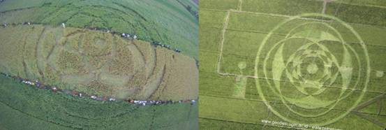 Oberschleissheim, Bayern (Bavaria), Germany crop circle, aerial photo 11