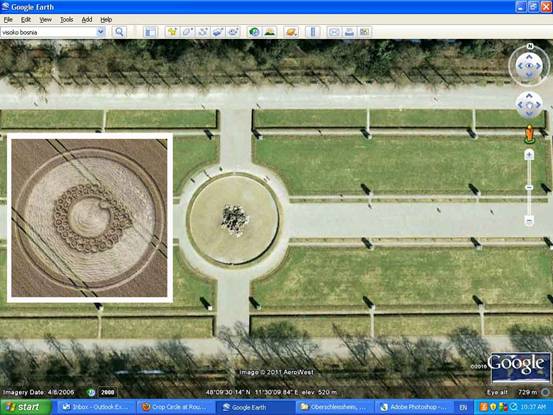 Gilching, Bayern (Bavaria), Germany crop circle, aerial photo 13