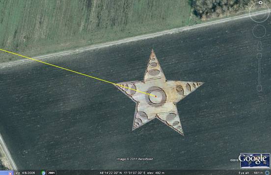 Oberschleissheim, Bayern (Bavaria), Germany crop circle, aerial photo 28