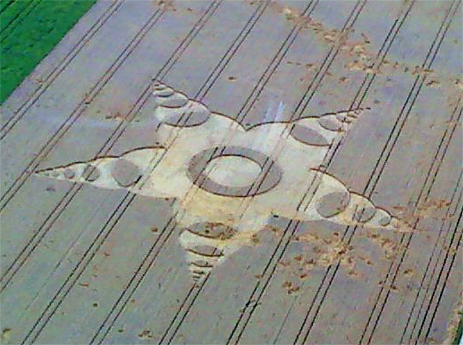 Oberschleissheim, Bayern (Bavaria), Germany crop circle, aerial photo 5