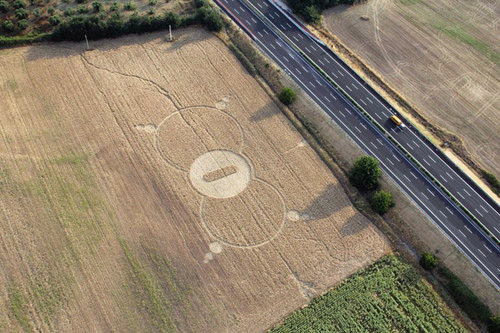 Tor De Sordi, Italy crop circle, aerial photo 6