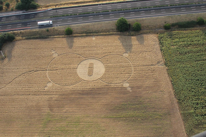 Tor De Sordi, Italy crop circle, aerial photo 2