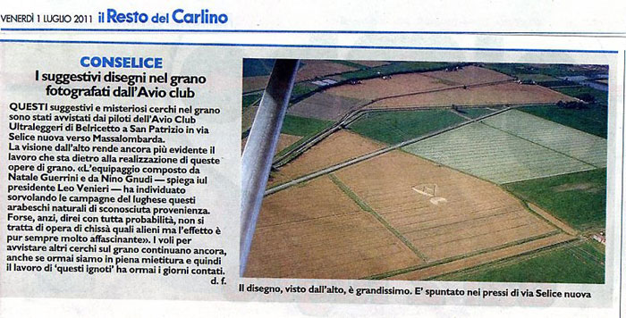 Conselice (RA), Italy crop circle, aerial photo 2