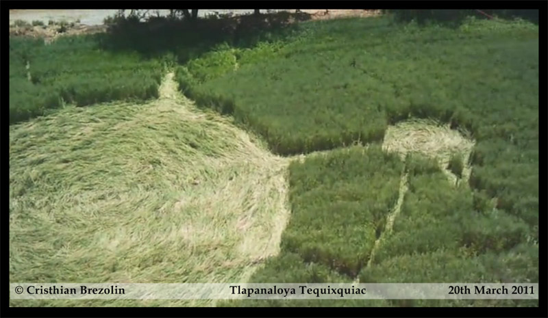 Tlapanaloya Tequixquiac Edo, Mexico crop circle, aerial photo 2
