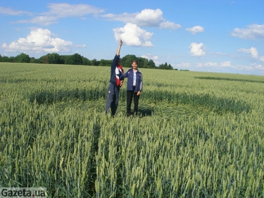 Kordyshevka (Ukraine, Vinnitsa Region), Russia crop circle, aerial photo 10
