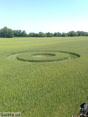 Kordyshevka (Ukraine, Vinnitsa Region), Russia crop circle, aerial photo 11