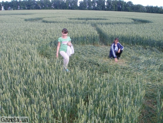Kordyshevka (Ukraine, Vinnitsa Region), Russia crop circle, aerial photo 3