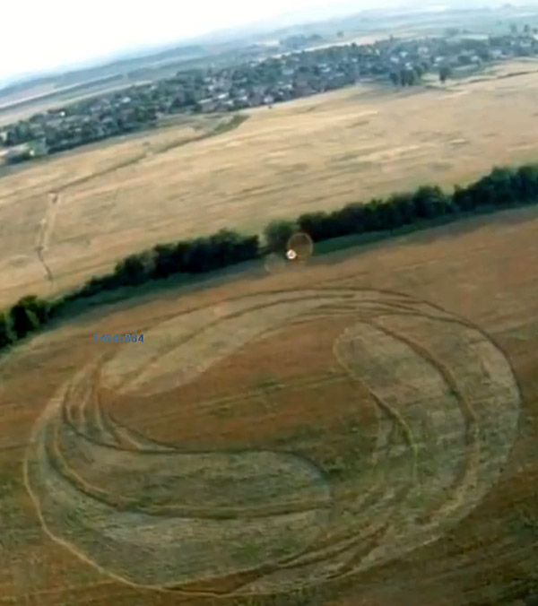 Karbinci, nr Shtip.MACEDONIA crop circle, aerial photo 2