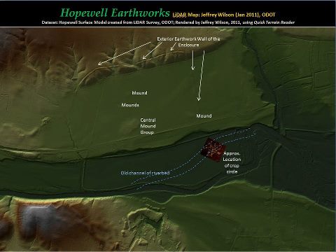 Hopewell Mound Group, Ohio, USA crop circle, aerial photo 19