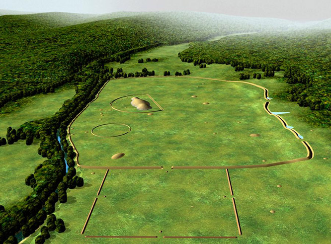 Hopewell Mound Group, Ohio, USA crop circle, aerial photo 14