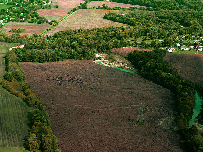 Hopewell Mound Group, Ohio, USA crop circle, aerial photo 6