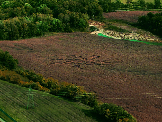 Hopewell Mound Group, Ohio, USA crop circle, aerial photo 5