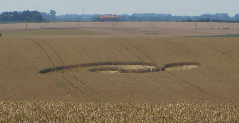 Rue de Momalle à Hodeige, Belguim, Belgium crop circle, aerial photo 3