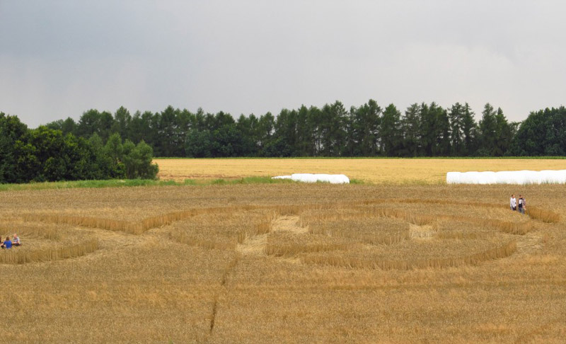 Mohelnice Jizerou, Czech Republic crop circle, aerial photo 5