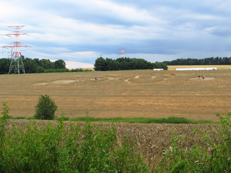Mohelnice Jizerou, Czech Republic crop circle, aerial photo 3