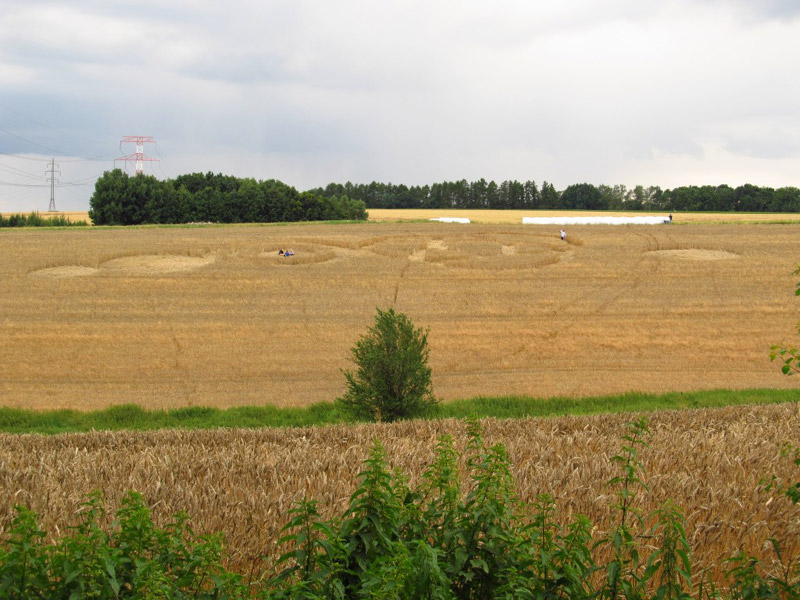 Mohelnice Jizerou, Czech Republic crop circle, aerial photo 4