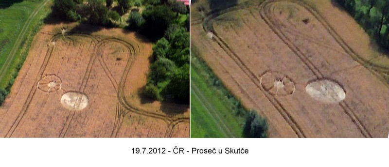 Proseč, Czech Republic crop circle, aerial photo 2