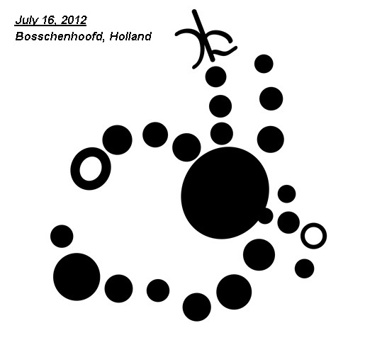 Grass Circle at Bosschenhoofd.The, Netherlands crop circle, diagram 1
