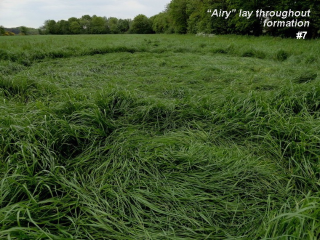 Grass Pattern at Hoeven, Noord-Brabant, Netherlands crop circle, aerial photo 20