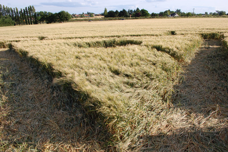 Plat-d'Étain, Boigny, France crop circle, aerial photo 13