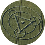 Biches, Burgundy, France crop circle, aerial photo 3