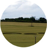 Biches, Burgundy, France crop circle, aerial photo 4
